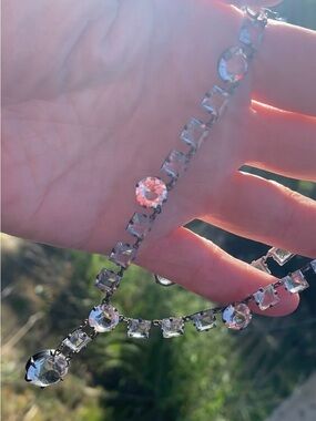 Rivière Necklace - Silver Rock Crystal